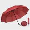 Automático grande guarda-chuva de dobramento grande tamanho à prova de vento mulheres homens automat chuva guarda-chuvas ao ar livre negócios negócios carro preto parasol 210721