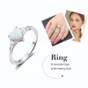 925 Sterling Silver Rings For Women Shining Crown Opal Finger Ring Classic Luxury Wedding Statement Jewelry
