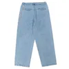 Hip Hop Butterfly Chain Print Jeans Straight Wide Ben Byxor Harajuku Oversize Streetwear Loose Joggers Män Baggy Trousers 210622