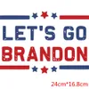 Lets Go Brandon Transfer Sticker Party Favor för tyg Thermo Stickers Värmeöverföring grafiska fläckar för kläder Appliques för kläder