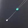 FFGems ha creato una collana con ciondolo di smeraldi con pietre preziose gioielleria raffinata per le donne regalo di fidanzamento della festa nuziale della signora con scatola Q0531