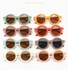 Designer lunettes de soleil enfants rétro rond rue Snap lunettes de soleil été Style 2021 haute qualité personnalité enfants UV plastique yeux verre WMQ633