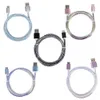 2.4A SNELLE SNELHEID OPLOGING 1M 3FT Gevlochten Type C USB-kabels Micro USB-kabel