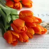 Декоративные цветы венки 10шт силиконовые реальные сенсорные тюльпаны букет искусственная гостиная украшения тюльпана искусственный цветок