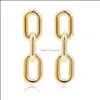 Jewelryfashion Catene esagerate Orecchini Donna Golden B Lunga catena Stud Ins Orecchini Drop Delivery 2021 Krvnt