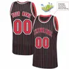 DISEÑO DIY personalizado Chicago Cualquier número Jersey 00 malla baloncesto Sudadera personalizada costura nombre del equipo y número ROJO BLANCO Negro Bordado Logos raya