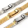 Watch Bands 20mm Silver Gold Stainless Steel WatchBand Replace For Strap DATEJUST Band Submarine Wristband Accessories For men242a