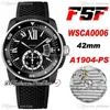 F5F Drive WSCA0006 1904-PS MC automatisch herenhorloge tweekleurig PVD-staal zwarte wijzerplaat witte Romeinse markeringen rubberen band 2021 42 mm Super 2658