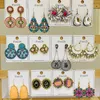 Stud 20 pares/lote jóias de moda Bohemia Brincos coloridos de pedras de cristal coloridas Vários módulos de designs
