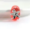 Boho Silver Metal Flower Ring Candy Color Transparent Acrylic Resin Pearl Open Rings for Women Girls Hot Jewelry Summer