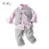 Tem Doger Baby Boys Clothes Sets Gentleman Style Infant Boy Casual Suits Shirt+Vest+Pants 3PCS Outfits Bebes Newborn Clothing 210309