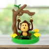 Inredning Dekorationer 1st Solar Powered Dancing Cute Animal Swinging Animated Monkey Toy Bil Styling Tillbehör Dekor Kids Leksaker Present