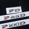 Trunk samochodowy Chrome ABS Emblems Odznaka do Tesla Model 3 x S Roadster P100D Podkreślenie P85D P90D 85 100 Logo Naklejki Akcesoria samochodowe