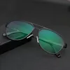 Fashion Sunglasses Frames Metal Frame Pochromic Finished Men And Women Myopia Glasses Aspheric Hard Resin Lens Diopter Prescription