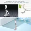 ELESHE Autentico 925 Sterling Silver Charm Beads Cuore di cristallo Tacchi alti Mano di Hamsa Ciondola Charm Fit Bracciale Gioielli fai da te Q0531