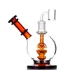 6.9 Inch Egg Shape Glass Bong Hookahs Thicken Dab Oil Rigs Heady Water Pipe With 14mm Quartz Banger