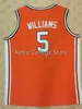 5デロン・ウィリアムズ13ケンドール・ギル・イリノイ・ファイティング・イリニ・バスケットボールジャージーオレンジホワイトメンズ刺繍ジャージー