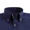 Causal Shirt For Men Silk Cotton Long Sleeve Non Iron Button Down Slim Fit Shirts Luxury Wedding Business Party Clothes 210714