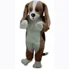 Costume della mascotte del segugio di alta qualità Vestito da festa di fantasia di Natale di Halloween Vestito da personaggio dei cartoni animati Vestito da carnevale unisex per adulti