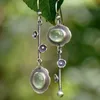 Cuelga La Lámpara Preciosa Planta Flor Perla Pendientes De Piedra Oval Boho Tribal Árbol Ramas Flor Para Las Mujeres