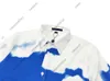 2022 الصيف أوروبا رجل عارضة قمصان مصمم الفاخرة الرجال سحابة طباعة أزياء إلكتروني الطباعة بلايز بارد الهيب هوب بلايز طويلة الأكمام