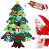 Dzieci DIY poczuć dekorację choinki dla domu Navidad Year Prezenty Ozdoby Santa Claus Xmas Y201020