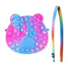 Fidget Toys Bear Push Bubble Fashion Cross body Shoulder Bag Handbag Autism Needs Sensory Squeeze Stress Reliever Adult Kids Gift