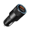 small steel gun 38W Dual USB C Car Charger with 20W PD Port QC 3.0 for iPhone 12 Huawei Xiaomi sumsung phone