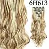Syntetiska peruker 24 -tums 16 klipp i håret långt vågig frisyr blond svarta hårstycken värmebeständig falsk kend22