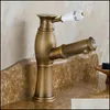 Rubinetti per lavandino del bagno Rubinetti, docce come lavabo per il giardino di casa Rubinetto in ottone antico Maniglia singola Torneiras vintage con montaggio su piattaforma e pl freddo