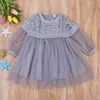 Baby Newborn Girl Princess Dress Long Sleeve Lace Pageant Party Dresses Toddler Dresses Q0716