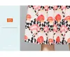 High-end Girl Dress Short Sleeve Lapel Printed OL Dress Temperament Lady Summer Dress