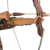 Armbåge knäskydd tre band bågskytte armskydd vakt bågsäkerhet skyddande växel läder 3 remmar för jakt utomhussporter