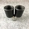 1 Piece Y Model Matte Dual outlet Akrapovic Exhaust Pipe Fit for all cars Carbon fiber Nozzles Muffler Tip