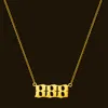 Antal hängande halsband för kvinnor, guldpläterad Lainty 111 222 333 444 555 666 777 888 999 Pendants Choker Chain Numerology Smycken