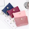 Mode cuir femmes portefeuille pochette une fermeture éclair femme courte petite fleur porte-monnaie nouveau Design doux Mini carte sac de caisse