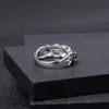 Bagues en grappe GEM'S BALLET 1.23Ct Bague en topaze bleue de Londres naturelle en argent sterling 925 câlins et bisous pierre de naissance pour les femmes bijoux fins