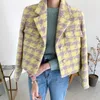 Jacket Women Winter Clothes Arrival Loose Vintage Coat Female Plaid Temperament Imitation Lambs Wool Outwear Tops A261 210924