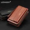 Men Wallets with Coin Pocket Zipper Double Male Long Large Men Purse Coin Clutch Bag Black Business