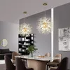 펜던트 램프 현대 금 크롬 LED 조명 크리스탈 레스토랑 커피 숍 바 매달려 조명 홈 장식 램프 G9 110-240V