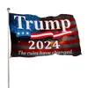 Amerikaanse voorraad 90 * 150 cm Trump Flag 2024 Verkiezing Vlag Banner Donald Trump Houd Amerika weer op 5 stijlen Polyester Vlag