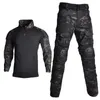 Vêtements de sport uniformes tactiques hommes Camouflage ensembles militaires costume militaire Paintball Multicam Cargo pantalon chemise de Combat avec coussinets