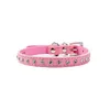 Crystal Diamond Pet Dog Cat Collar Metal Buckle Dog Leash Collars Supplies Red preto rosa