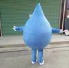 Performance Blue Teardrop Mascot Costume Halloween Christmas Fancy Party Cartoon Character Outfit Suit Adult Women Men Dress Carnival Unisex Adults