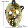 Retro Jason Maske Horror Lustige Vollgesichtsmaske Bronze Halloween Cosplay Kostüm Maskerade Masken Gruselige Hockeymaske Partyzubehör XVT0958