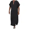 Camicie casual da uomo Uomo Arabo Abiti lunghi Arabia Saudita Jubba Thobe Caftano Medio Oriente Abbigliamento islamico Moda musulmana Arabo A270w