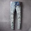 2022 Лучшие высококачественные дизайнерские мужчины Джинсы мотоциклеты отверстие роскошные джинсовые моды уличные мужские одежда хип-хоп дизайнерские брюки