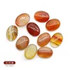 12 * 16mm Flat Back Assorted Loose Stone Ovala Cabokochons Pärlor för Smycken Göra Healing Crystal Wholesale