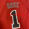 Cucito Uomo Donna Gioventù DERRICK ROSE BASKET JERSEY Ricamo Personalizzato Qualsiasi Nome Numero XS-5XL 6XL