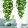 Plantes Artificielles Feuilles De Vigne Fournitures De Fête Ratten Suspendus Ivy Faux Fleurs Mur Creeper Mariage Maison Jardin Décoration Raisin Ratten Leave